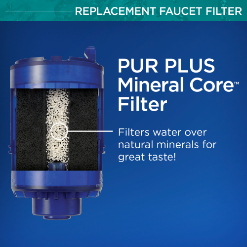 PUR PLUS Mineral Core™ Faucet Filter, 4 Pack PUR