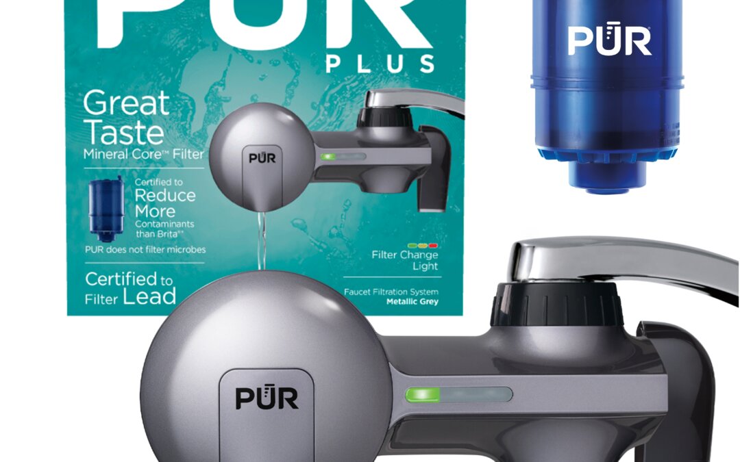 PUR PLUS Faucet Filtration System – Horizontal, Metallic Grey