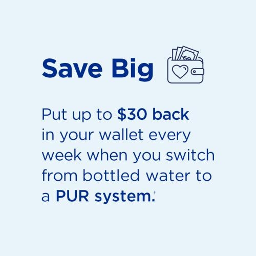PUR Faucet Water Filter System - Reduces Lead & 70 Contaminants, Black/Chrome