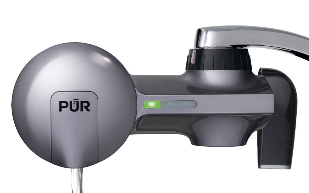 PUR PLUS Faucet Filtration System – Horizontal, Metallic Grey