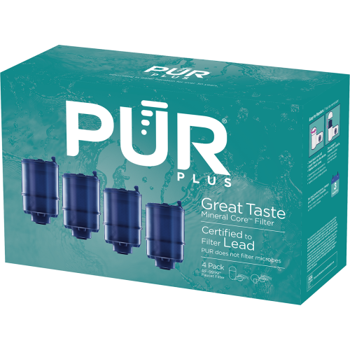 PUR PLUS Mineral Core™ Faucet Filter, 4 Pack PUR